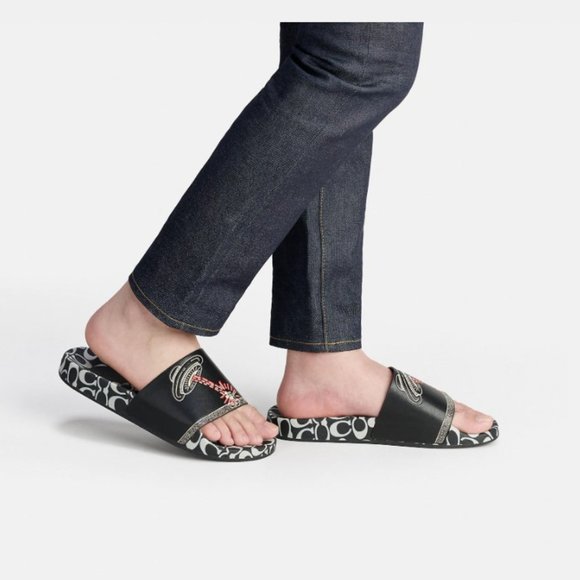 Coach Disney Mickey Mouse X Keith Haring Slide NWT - Picture 6 of 6